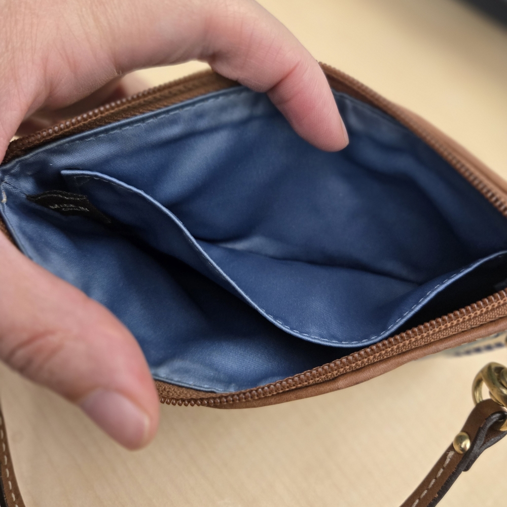 Signature Coach Denim Patchwork Wristlet - Picture 5 of 8